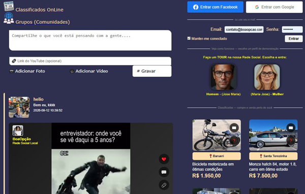 BoaOpção - Rede Social
